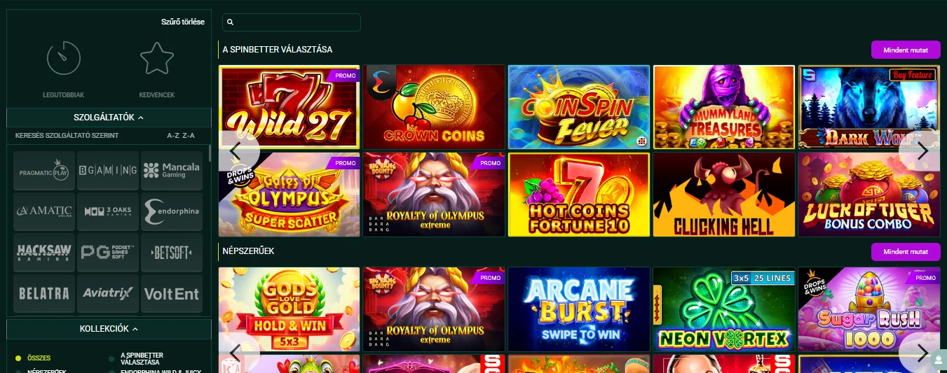 SpinBetter kaszinó SpinBetter kaszinó